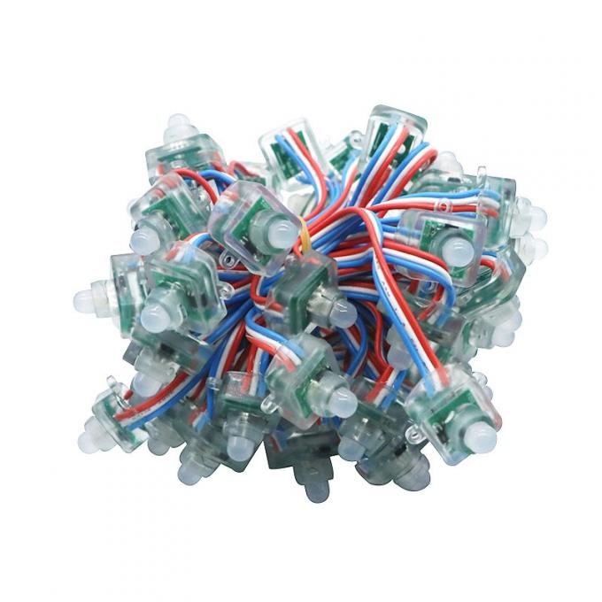 Pixel des Kanal-Buchstabe-Quadrat-LED reihen Quadrat 12mm DC5V WS2811 diffundierte auf 0