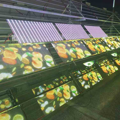 Flexible LED Transparent Film Screen Easy Installation For Advertising LED Panel