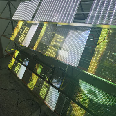 Transparent Led Screen Display Store Glass DC5V Adhesive Wall Indoor P8 Flexible Film Led Screen