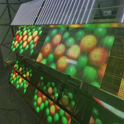 Indoor decoration color animated transparent adhesive led display transparent film screen