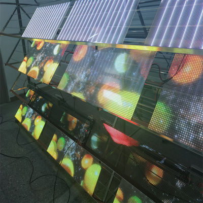 Flexible Transparent Glass LED Screen Wall Indoor Advertising Transparent LED Window Display