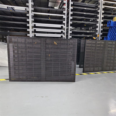 Full Color Outdoor Transparent Led Grilles Curtain Display Screen with SMD1921 Component and Aluminum Cabinet Material