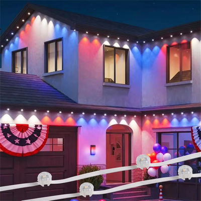 Christmas Colorful LED Eaves Light Decorations Waterproof IP67 Plastic Body LED Light RGBW Control