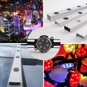 XH-K4006P48 RGBW LED Point Light Source 2W DC48V DMX512 IP67 IK10 PC Housing 120 Degree