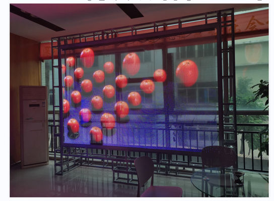 Innen-Außen-Flexible Transparente LED-Bildschirm Vorhang Fenster TV Glas LED-Panels Anzeige