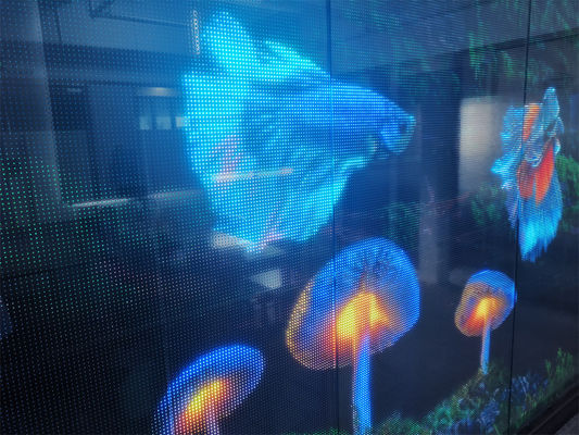 P16 DC5V RGB-Farb-LED-Transparente Filmbildschirm für Innenräume