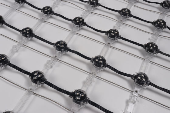 IP68 Wasserdicht 30mm Flexible LED Mesh Display für Glasvorhänge