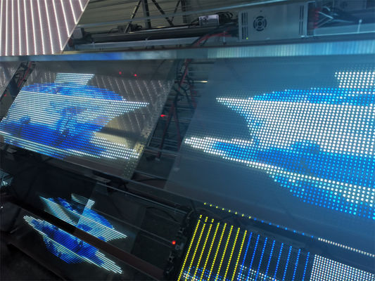 IP64 Flexible Transparent LED Film Outdoor Transparent LED Screen For Buildings