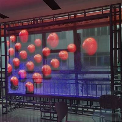 Film-Led-Display-Led-Filmbildschirm P16 Plaque Flexibles Weichmodul Transparentes Ledbildschirm