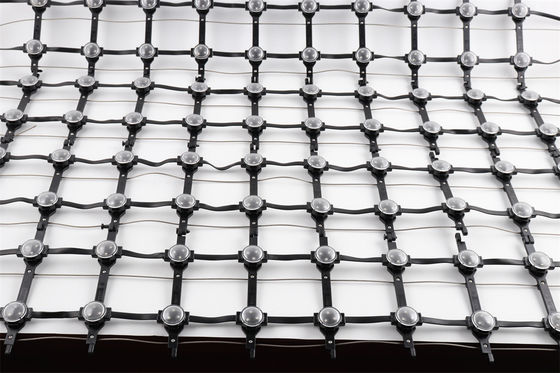 SMD3535 RGB LED Mesh Video Curtain Screen DC12V Voltage Full Color For Indoor