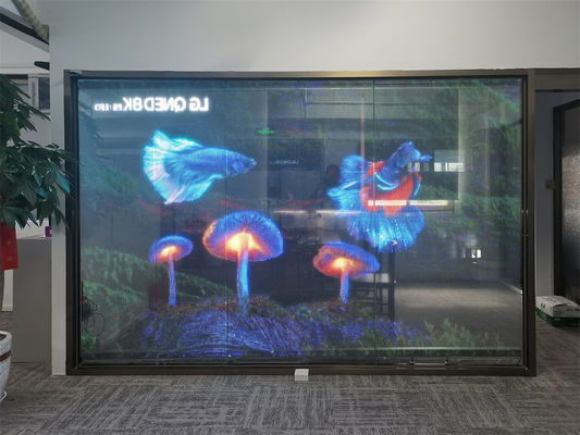 Advertising LED Transparent Film Screen LED Video Wall P8 Indoor Glass Wall LED Display