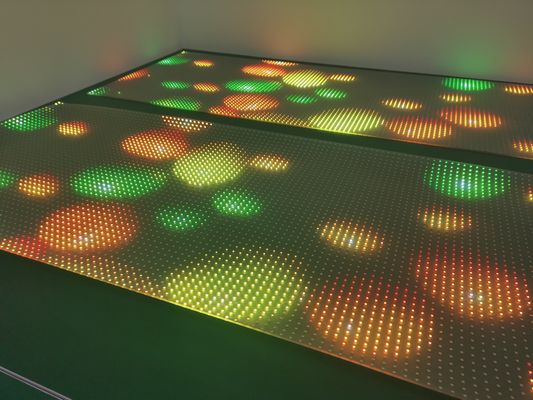 Superschlanke, flexible, transparente LED-Film-Klebstoffwerbung, LED-Display für den Einzelhandel DC5V P4