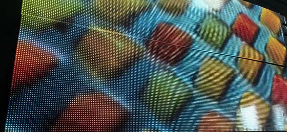 Sticky Flexible Film LED Display Adhesive LED Transparent Film Screen For Glass