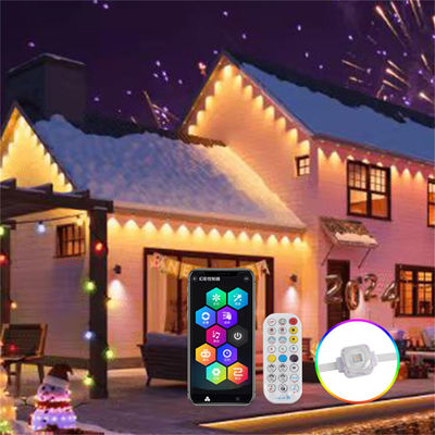 Permanent RGBW LED Eave Light With IP67 Waterproof Rating 20*12.5mm 60pcs/String