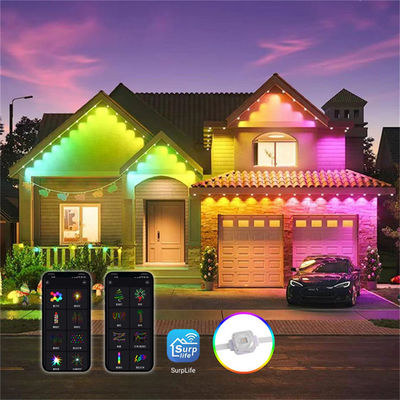 Permanent Christmas Outdoor String Point Eaves Light 25MM RGB SMD5050 1.5W DC24V