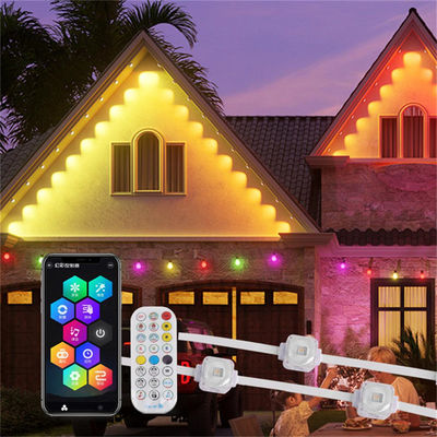 25mm RGB SMD5050 1.5W DC24V Aluminium-Spur Außenhausleuchten Ip67 Rgbw LED Rgbic Permanente Weihnachtsleuchten