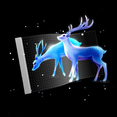 Hochauflösende digitale LED-Filmfläche Transparentes Display Hängende Anlage
