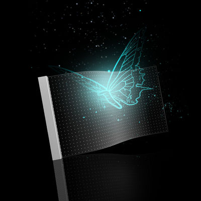 Innenbereich Flexible transparente LED-Bildschirm Glasfilm Kristall LED-Display Klebstoff LED-Bildschirm