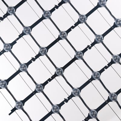 Außen 30mm Flexible LED Mesh Display Bildschirm für Glasvorhang Gebäude 1000mm*1000mm Bildschirmgröße 50000 Stunden Lebensdauer