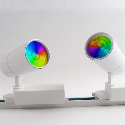 Moderne Schienenbeleuchtung LED-Spurlicht mit 40W RGBW 2000LM Aluminiumlegierung Winkel Anpassung