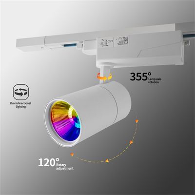 Modern Asian Style 360 Adjustable Movable LED Track Lights Aluminum Body For Indoor Shops Meal Bars