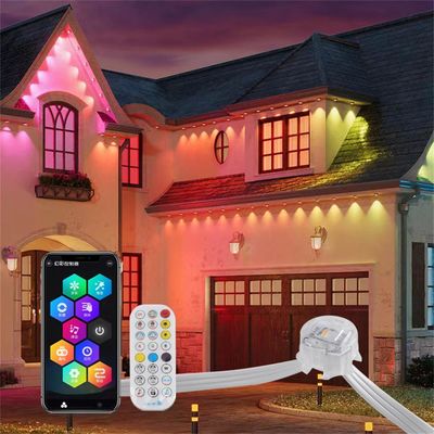 Smart RGB Outdoor Weihnachtslichter 20MM DC12V App Controller IP67 Wasserdicht für Dach- und Dachdeckung