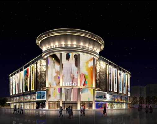 Leichtgewicht Flexible Led Mesh Display Gebäude Außenvorhang für digitale Beschilderung und Displays