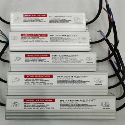 400W IP67 Zuverlässige 12V 24V LED-Stromversorgung für Außen- und Architekturbeleuchtung