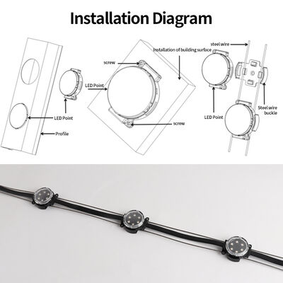 Outdoor 40mm 50mm 100mm SMD3535 DMX 512 Digital RGB LED Pixel IP67 Wasserdicht