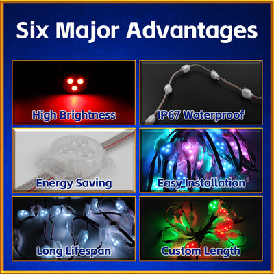 Outdoor IP67 Waterproof 19.83MM RGB Pixel Smart Eave Light with DMX512 Control