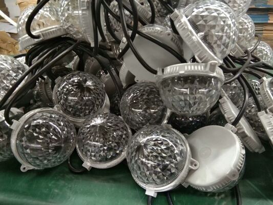 100mm 24V Waterproof RGB Controllable LED Point Light PC Material Outdoor Landscape Lighting Lamp for Commercial Building Exterior Decoration