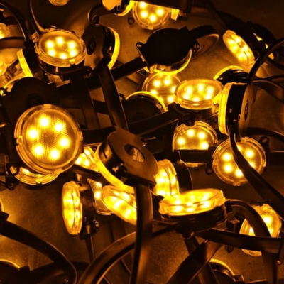 RGB-PC-Material, 50 mm, 48 V, LED-Punktlicht, SMD3535, IP67, wasserdicht, flexible Beleuchtung