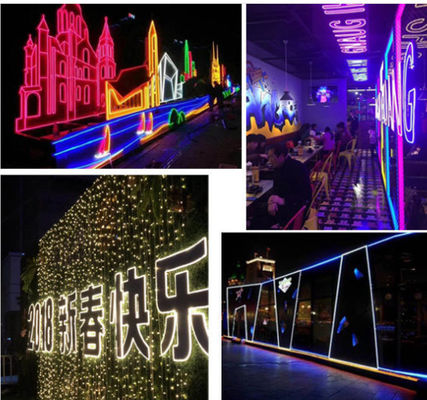 Customized Flexible Neon LED Light Strip Indoor Ceiling Landscape Application Various Colors Built-in Silicone