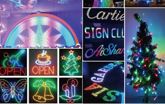 Pixel programmierbarer Rgb 12mm Wunder-Beans 1903 12mm Rgb führte Weihnachtslichter, geführtes Pixel-, daslicht Rgb Ws2811 1903 Module führte