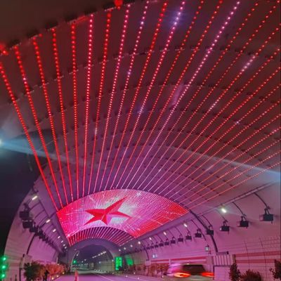 Christmas Decoration LED Mesh Display Screen with IP67 Protection Grade and Remote Control